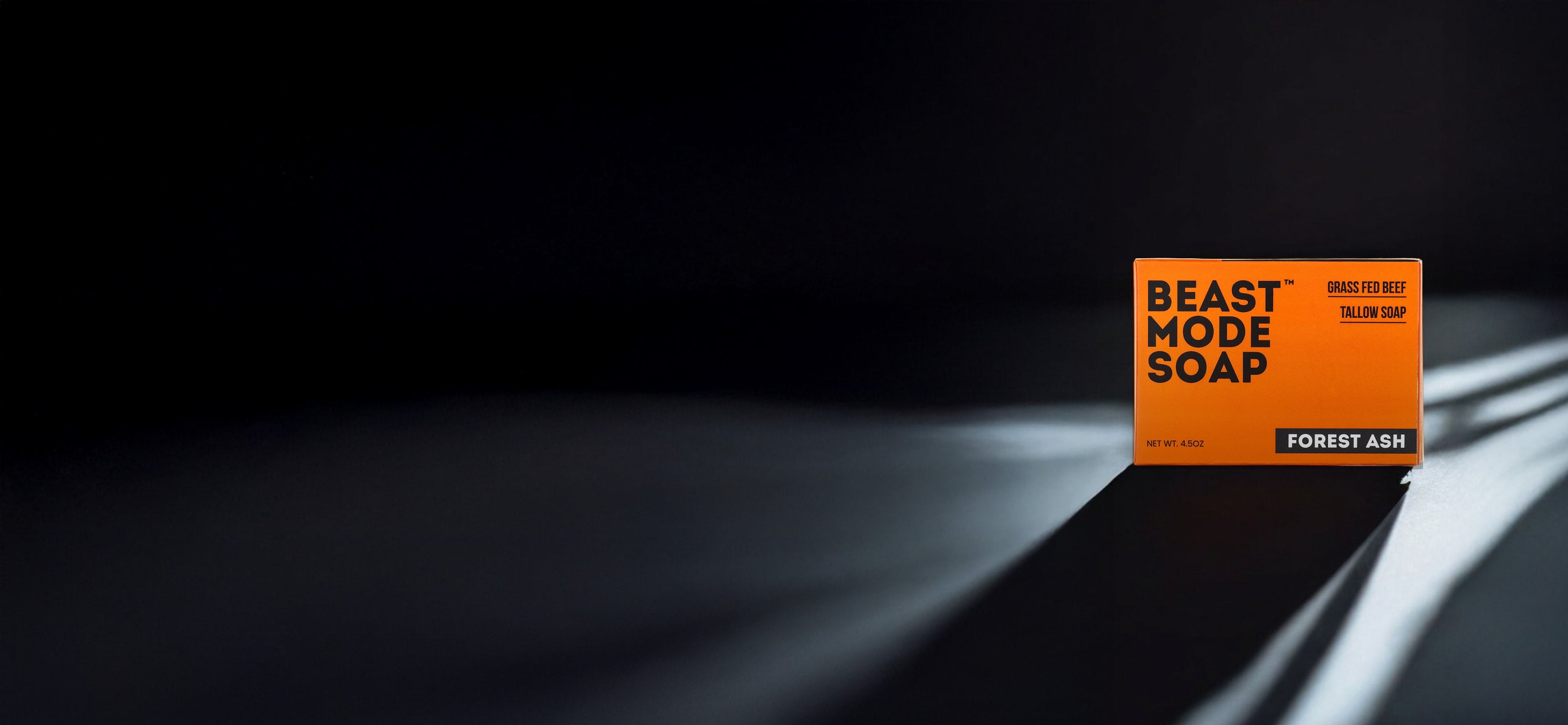 Beast Mode Soap packaging on a dark background