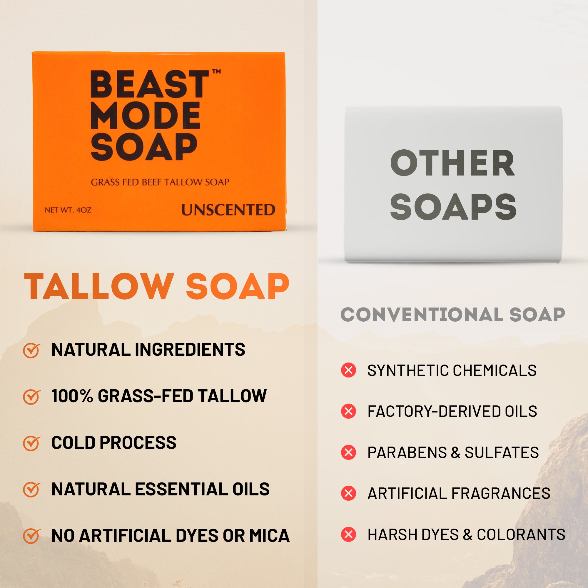 Tallow Soap for men
